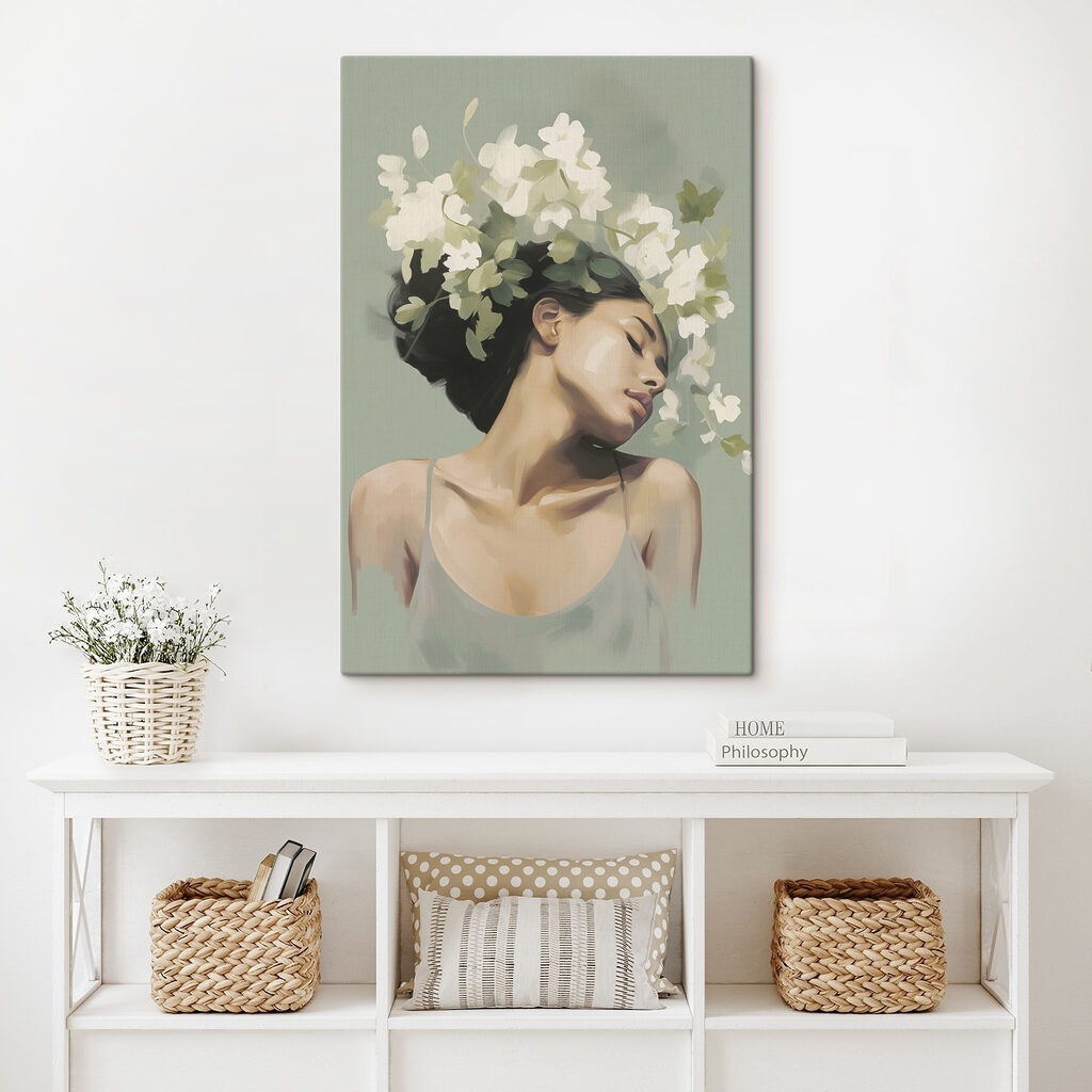 Woman with flowers in her hair