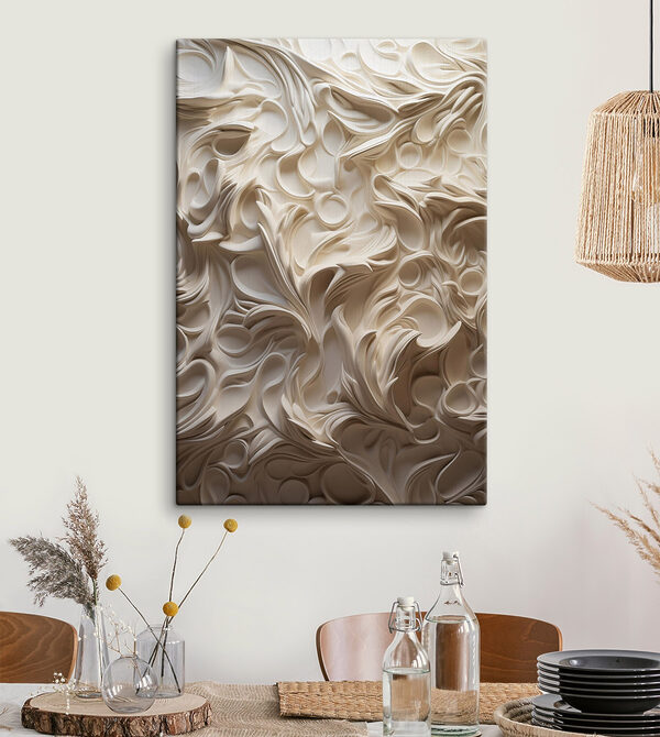 Canvas Schilderijen Canvas Schilderijen Uit papier geknipt wit vel (Artikelnummer: s47902)