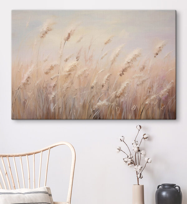 Canvas Schilderijen Veld met hoog gras