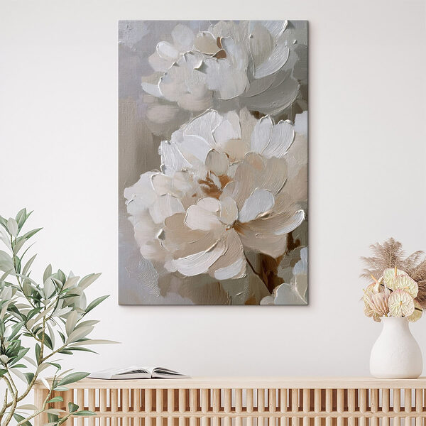 Canvas Schilderijen Canvas Schilderijen Verfijnde bloemen in zachte tinten (Artikelnummer: s47911)