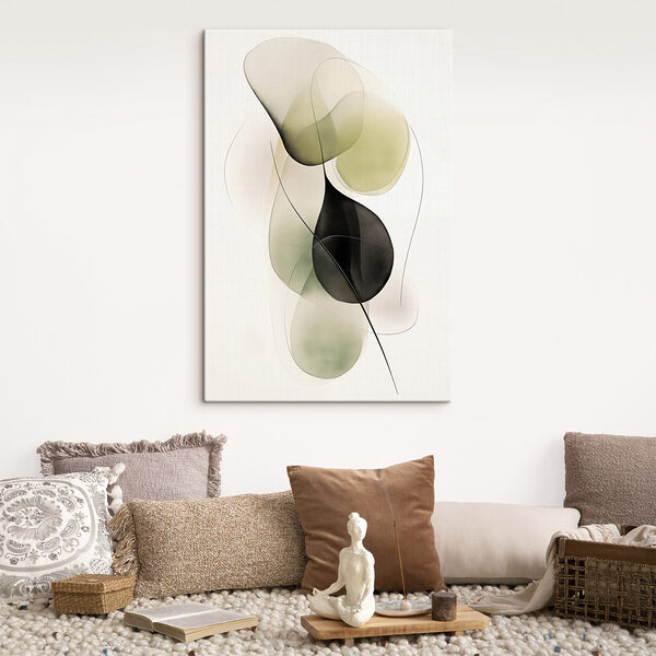 Fluid shapes in soft colors blend