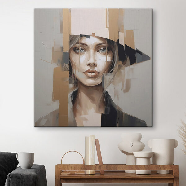 Canvas Schilderijen Canvas Schilderijen Schilderij van een vrouw (Artikelnummer: s48050)