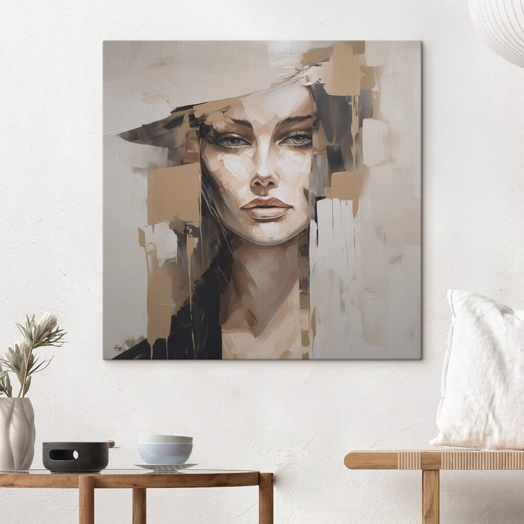 Painting of a woman's face
