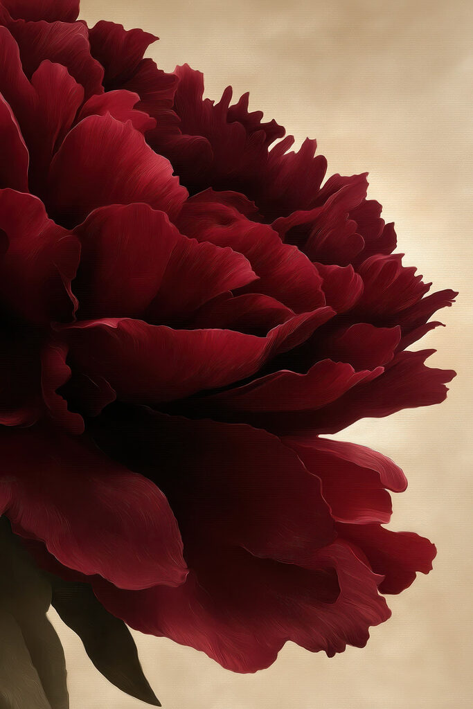 Vibrant red flower in full bloom