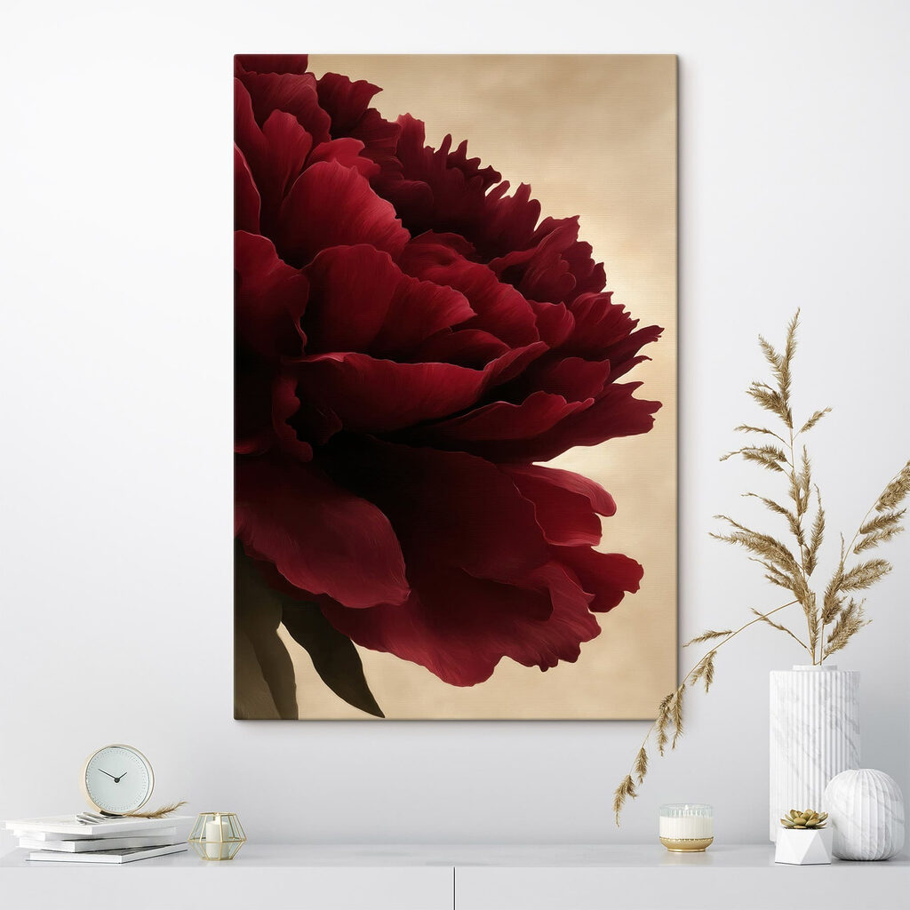 Vibrant red flower in full bloom