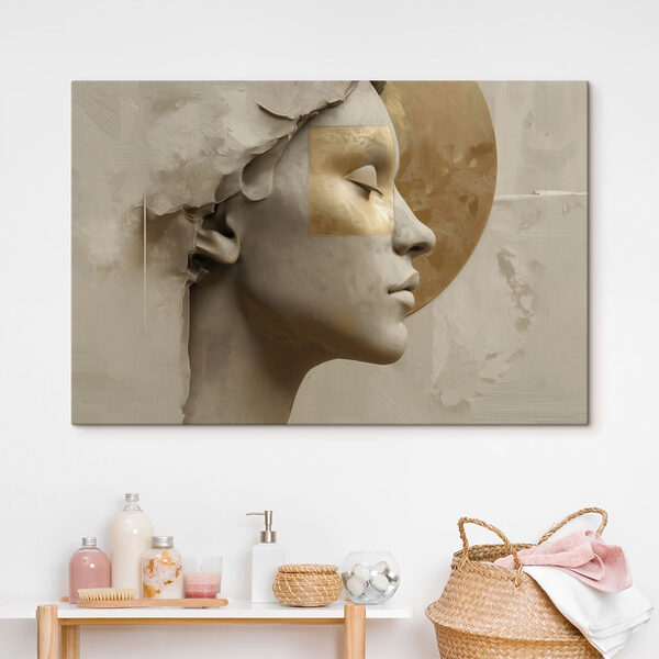 Canvas Schilderijen Canvas Schilderijen Standbeeld van een vrouw (Artikelnummer: s48138)