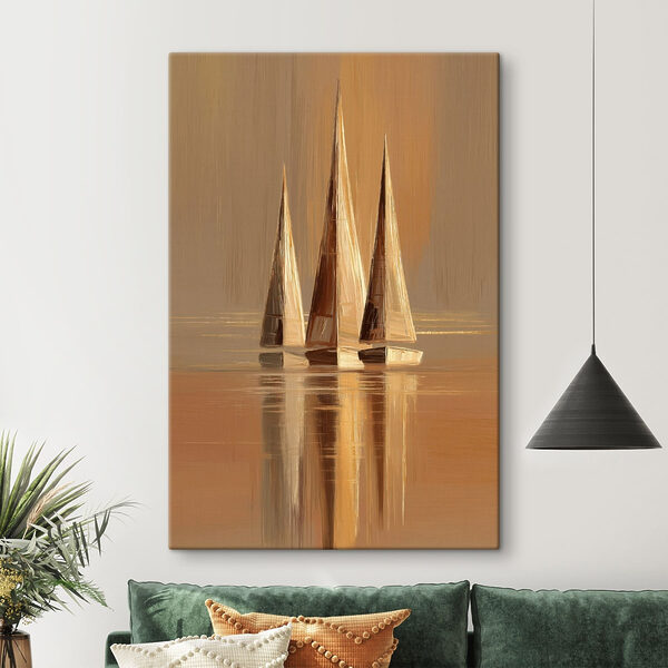 Canvas Schilderijen Zeilboot in het water