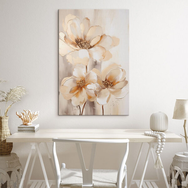 Canvas Schilderijen Canvas Schilderijen Schilderij van bloemen op een witte ondergrond (Artikelnummer: s48157)