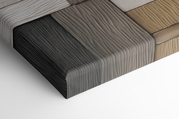 Wall of wood blocks