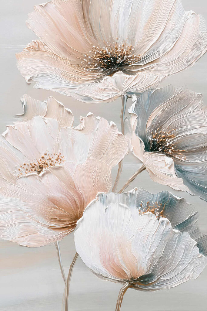 Delicate blooms in soft pastel hues Delicate blooms in soft pastel hues