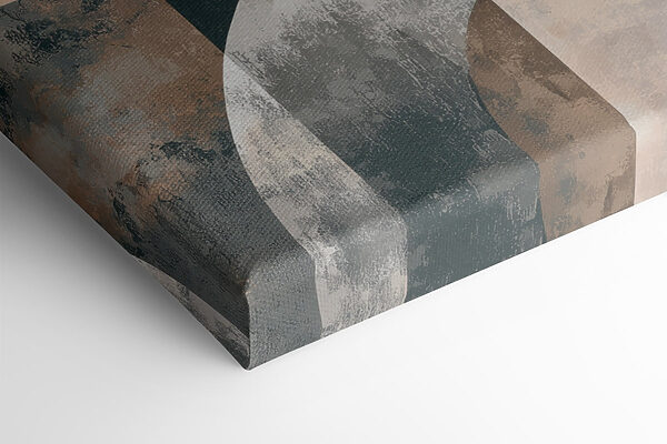 - Abstract shapes in soft earth tones