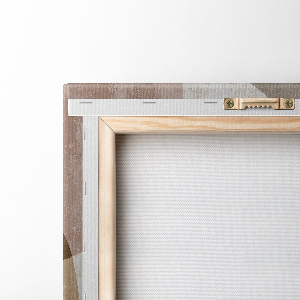 - Abstract shapes in soft earth tones