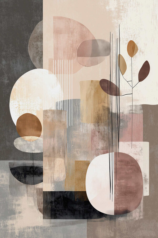 Painting of circles and squares Painting of circles and squares