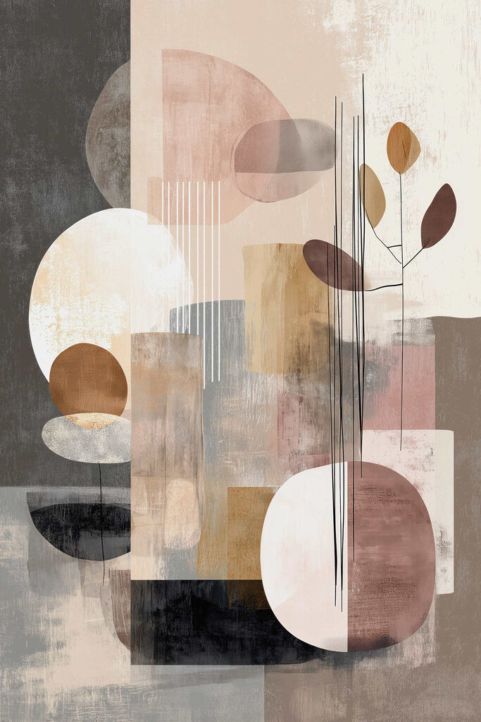 Painting of circles and squares Painting of circles and squares