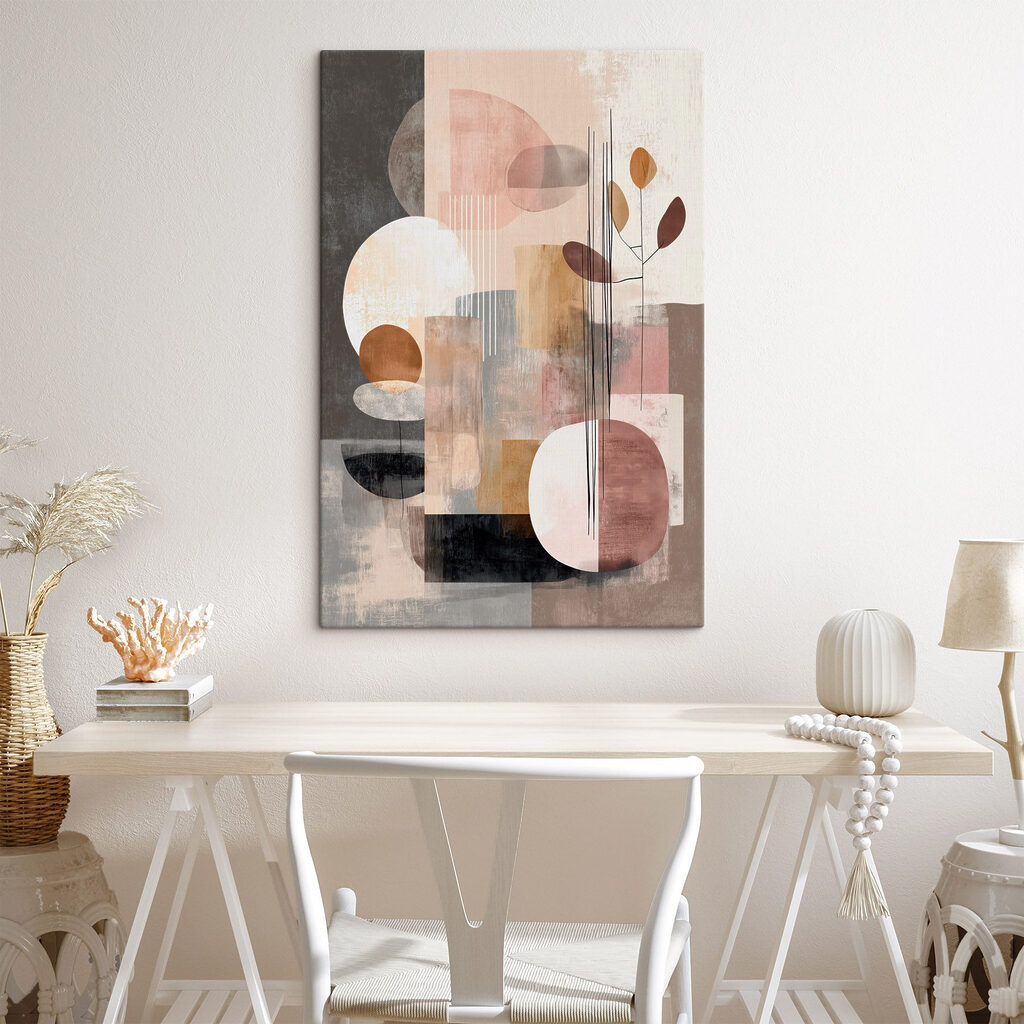 Painting of circles and squares Painting of circles and squares