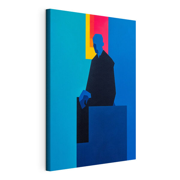 Canvas Schilderijen Schilderij van een man die in een stoel zit (Artikelnummer: s49669) Canvas Schilderijen Canvas Schilderijen Schilderij van een man die in een stoel zit (Artikelnummer: s49669)