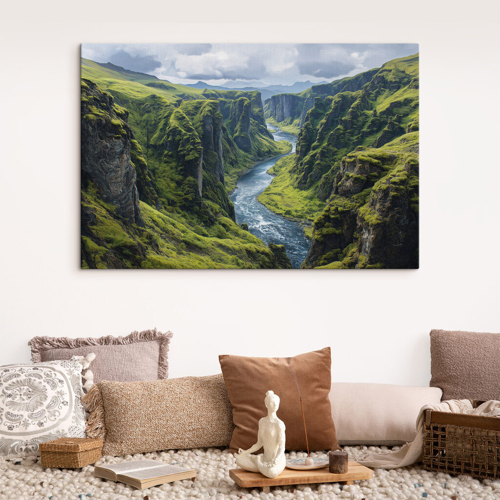 River running through a valley