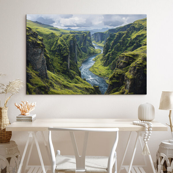 River running through a valley