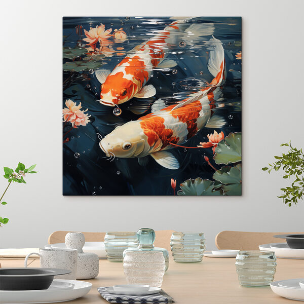 Two fish swimming in water