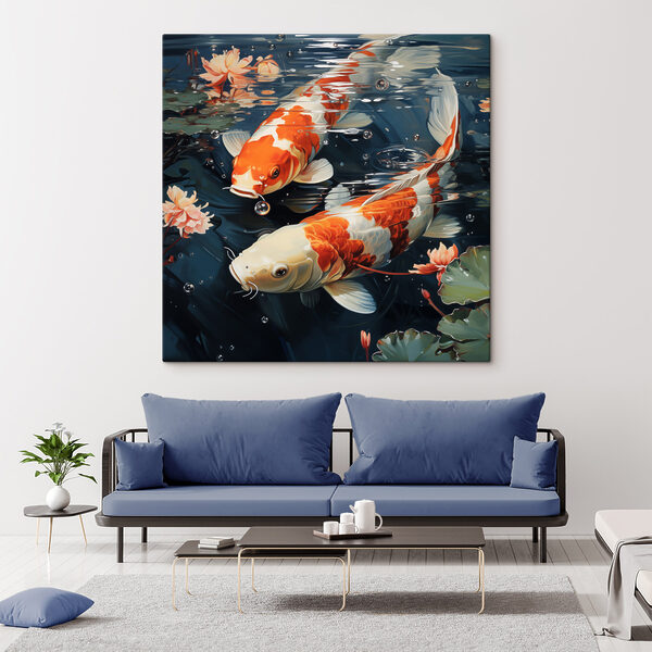 Two fish swimming in water