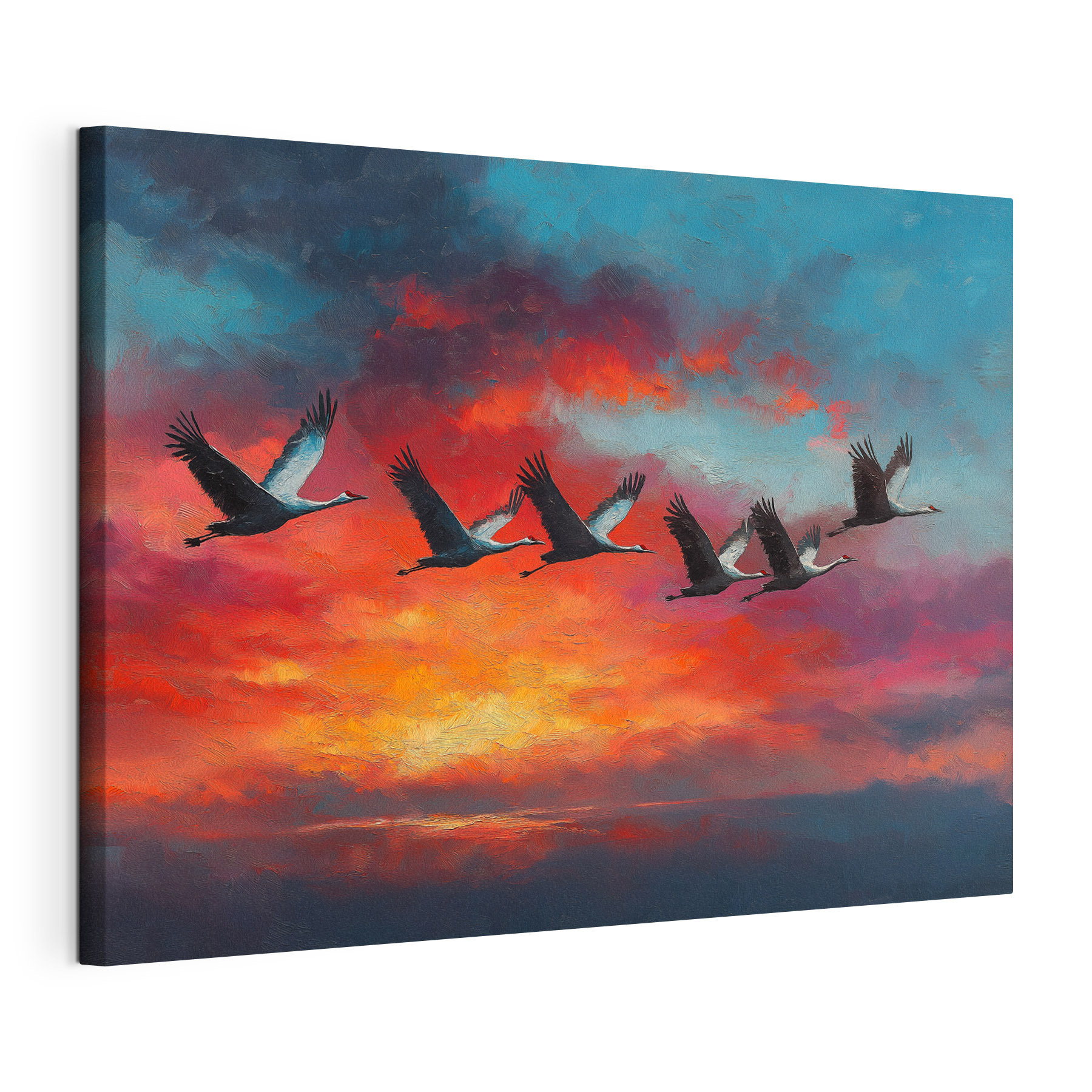 Group of birds flying in the sky