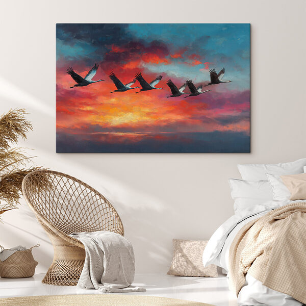 Group of birds flying in the sky