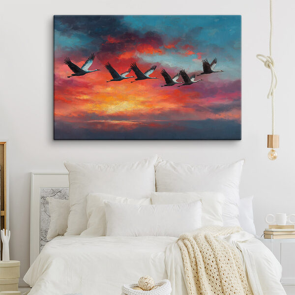 Group of birds flying in the sky
