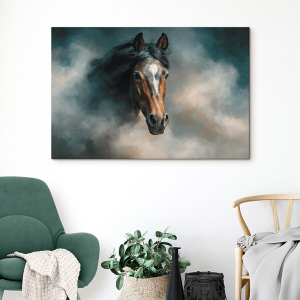 Horse with a black mane