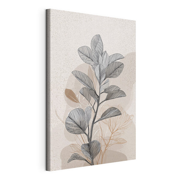 Canvas Schilderijen Plant met zwart-witte bladeren (Artikelnummer: s49651) Canvas Schilderijen Canvas Schilderijen Plant met zwart-witte bladeren (Artikelnummer: s49651)