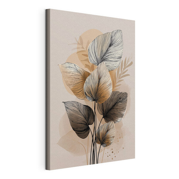 Canvas Schilderijen Plant met zwart-witte bladeren (Artikelnummer: s49650) Canvas Schilderijen Canvas Schilderijen Plant met zwart-witte bladeren (Artikelnummer: s49650)