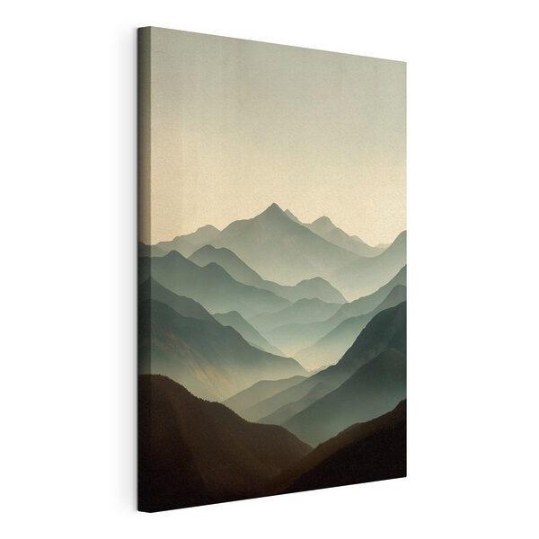 Canvas Schilderijen Bergketen met mist (Artikelnummer: s49644) Canvas Schilderijen Canvas Schilderijen Bergketen met mist (Artikelnummer: s49644)