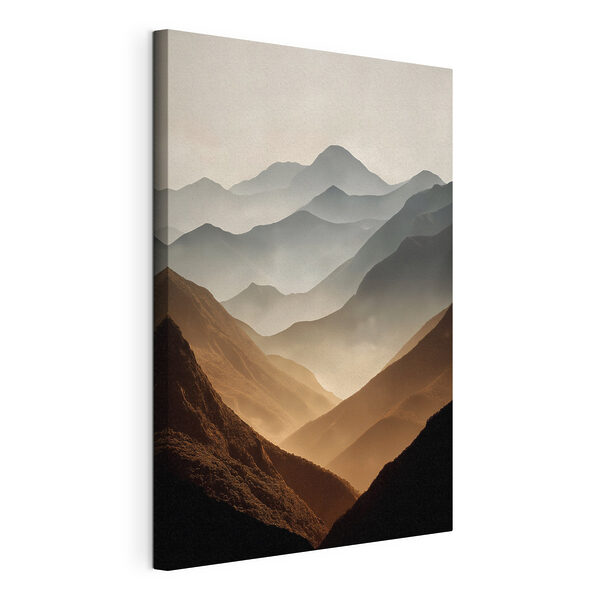 Canvas Schilderijen Bergketen met mist (Artikelnummer: s49643) Canvas Schilderijen Canvas Schilderijen Bergketen met mist (Artikelnummer: s49643)