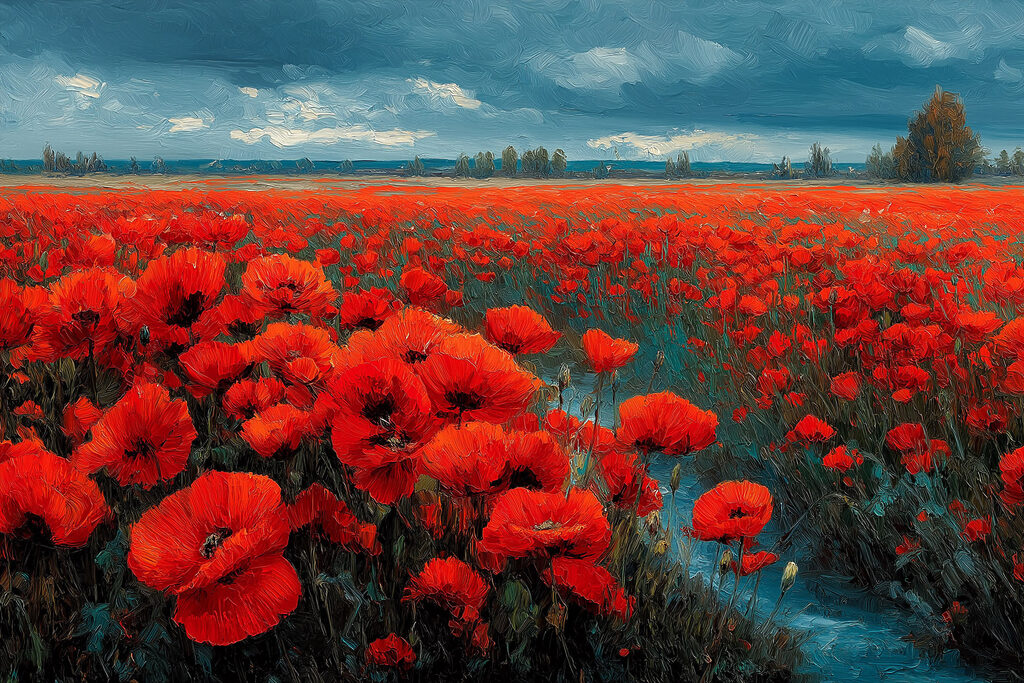 Field of red flowers