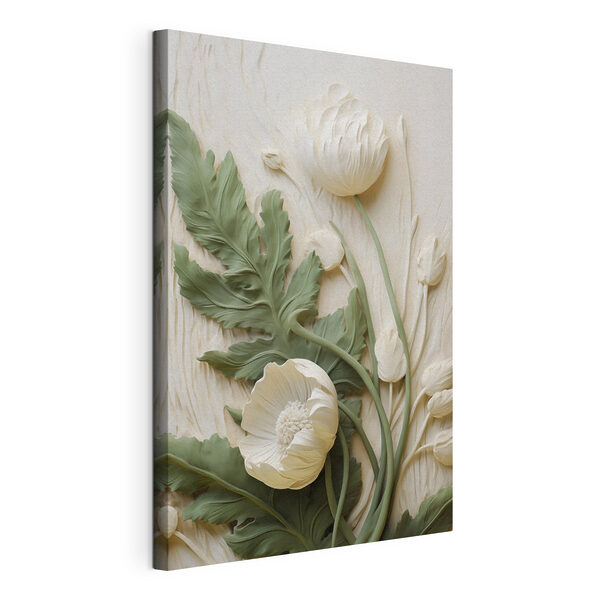 Canvas Schilderijen Witte en groene bloem (Artikelnummer: s49496) Canvas Schilderijen Canvas Schilderijen Witte en groene bloem (Artikelnummer: s49496)