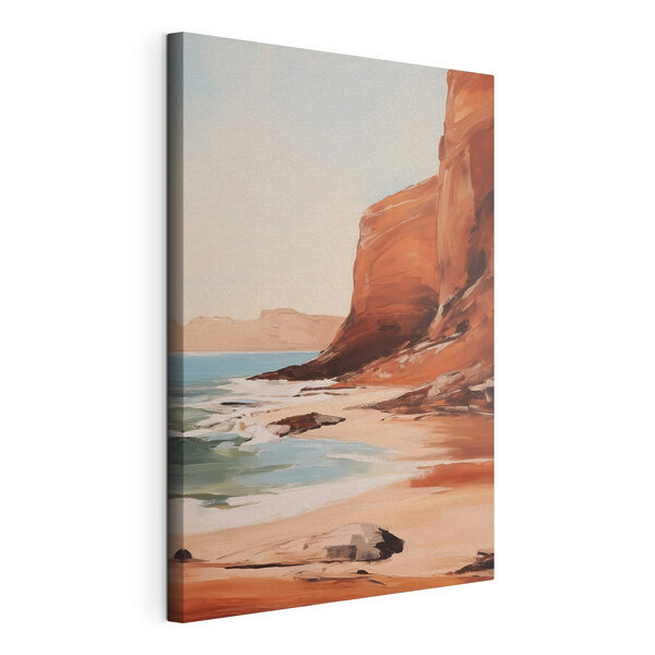 Canvas Schilderijen Schilderij van een strand en kliffen (Artikelnummer: s49476) Canvas Schilderijen Canvas Schilderijen Schilderij van een strand en kliffen (Artikelnummer: s49476)