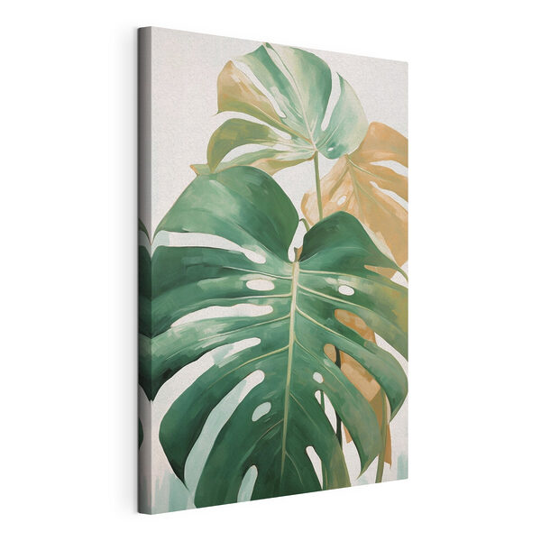 Groene bladeren met levendige tinten Canvas Schilderijen Groene bladeren met levendige tinten