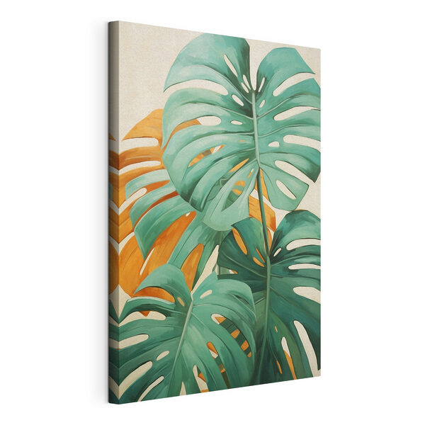 Canvas Schilderijen Levendige bladeren die een tropische sfeer creëren (Artikelnummer: s49468) Canvas Schilderijen Canvas Schilderijen Levendige bladeren die een tropische sfeer creëren (Artikelnummer: s49468)