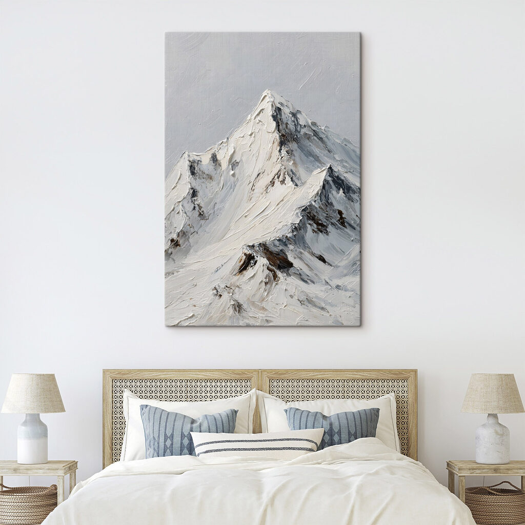 Snowy mountain with snow on top Snowy mountain with snow on top