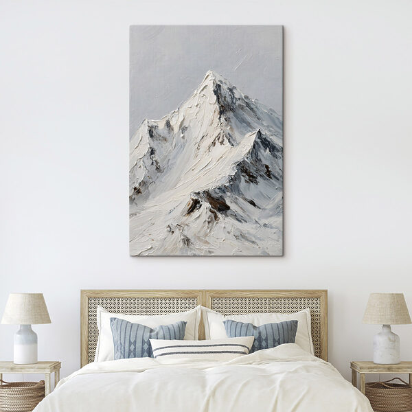 Snowy mountain with snow on top Snowy mountain with snow on top