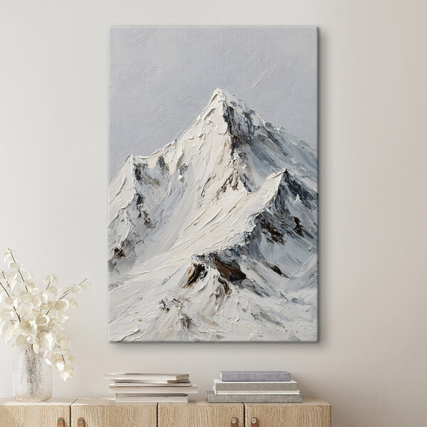 Snowy mountain with snow on top Snowy mountain with snow on top