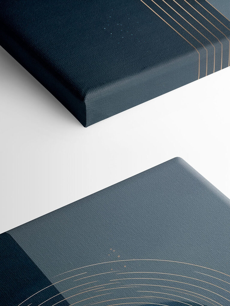 Art piece of paper with circles and lines