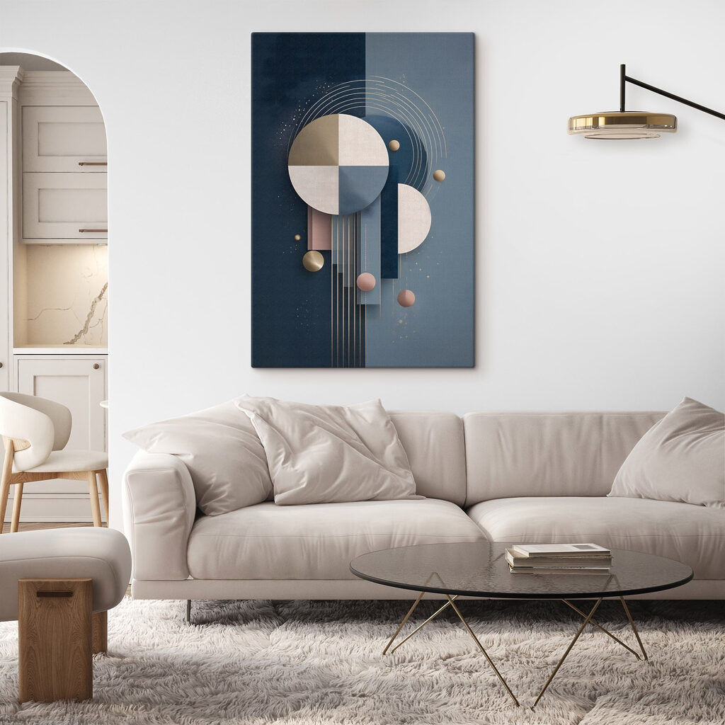 Art piece of paper with circles and lines