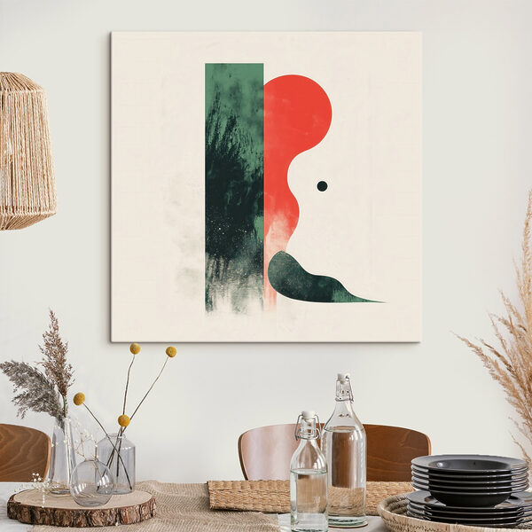 Red and green abstract art