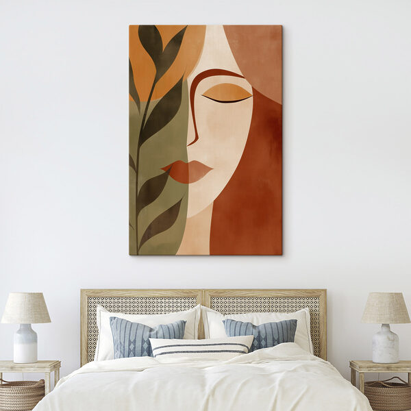 Schilderij van het gezicht van een vrouw Schilderij van het gezicht van een vrouw