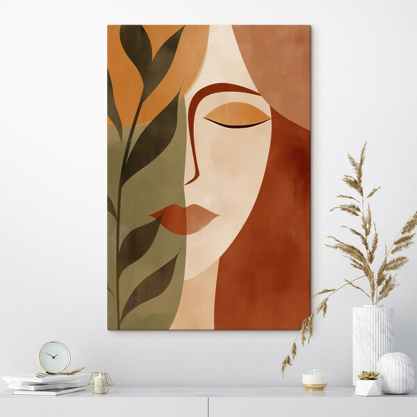 Canvas Schilderijen Schilderij van het gezicht van een vrouw (Artikelnummer: s49450) Canvas Schilderijen Canvas Schilderijen Schilderij van het gezicht van een vrouw (Artikelnummer: s49450)
