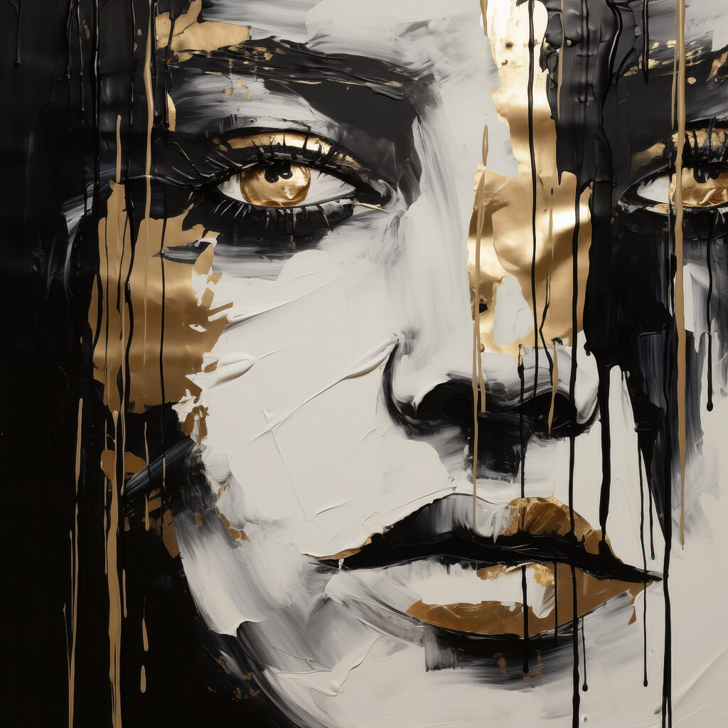 Emotive portrait in contrasting colors Emotive portrait in contrasting colors