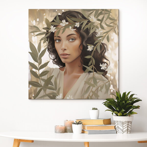 Woman with flowers in her hair