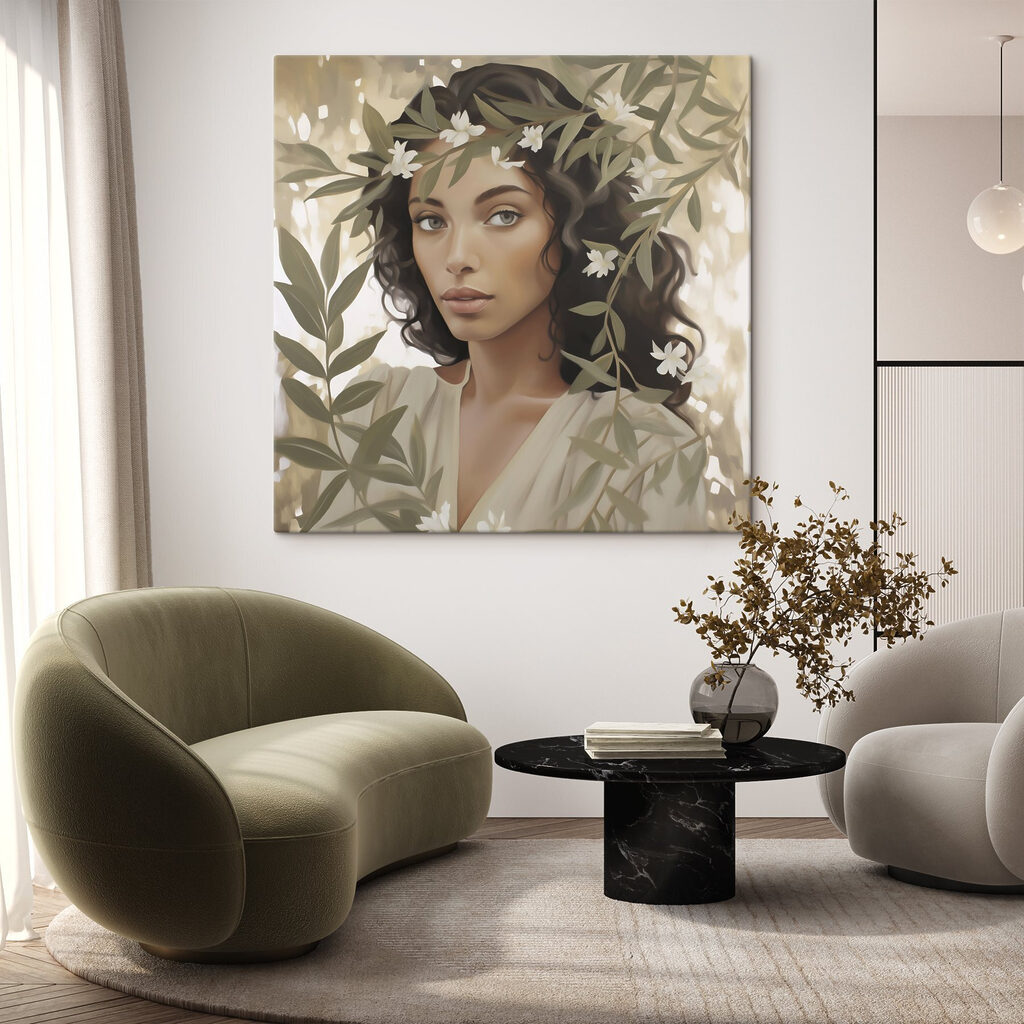 Woman with flowers in her hair