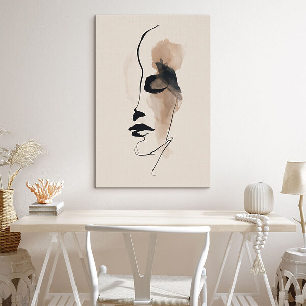 Canvas Schilderijen Tekening van het gezicht van een vrouw (Artikelnummer: s49347) Canvas Schilderijen Canvas Schilderijen Tekening van het gezicht van een vrouw (Artikelnummer: s49347)
