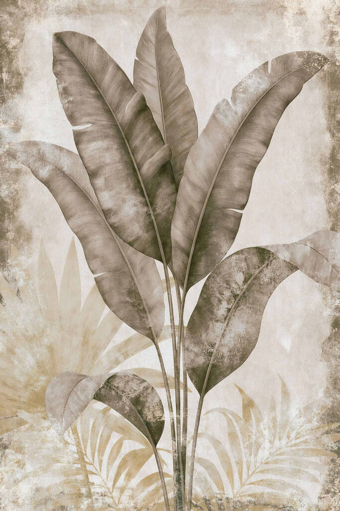 Whimsical foliage in soft tones